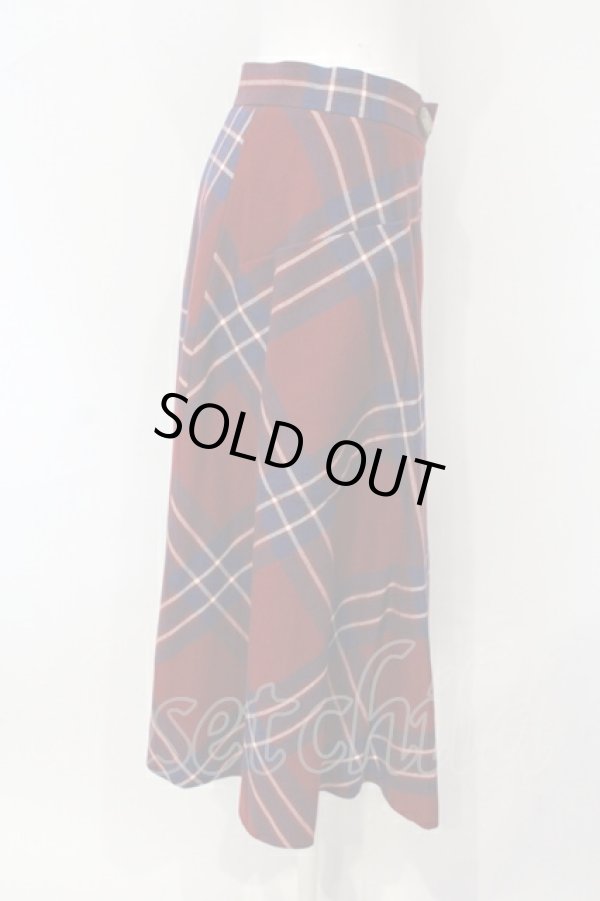 画像5: ヴィヴィアンウエストウッド 中古 / タータンチェックラブジャケットセットアップ JKT(02)・SK（03） レッド  O-25-07-13-017-su-YM-OS (5)