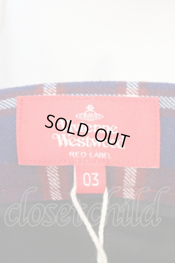 画像9: ヴィヴィアンウエストウッド 中古 / タータンチェックラブジャケットセットアップ JKT(02)・SK（03） レッド  O-25-07-13-017-su-YM-OS (9)