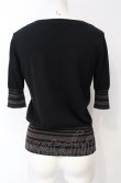 画像4: ヴィヴィアンウエストウッド 中古 / グリッターボーダー七分袖カーディガン 1 ブラック  O-25-08-03-026-to-YM-OS (4)
