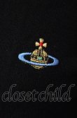 画像2: ヴィヴィアンウエストウッド 中古 / ラウンドネックカラーオーブ刺繍カーディガン M ブラック  O-25-08-03-027-to-YM-OS (2)