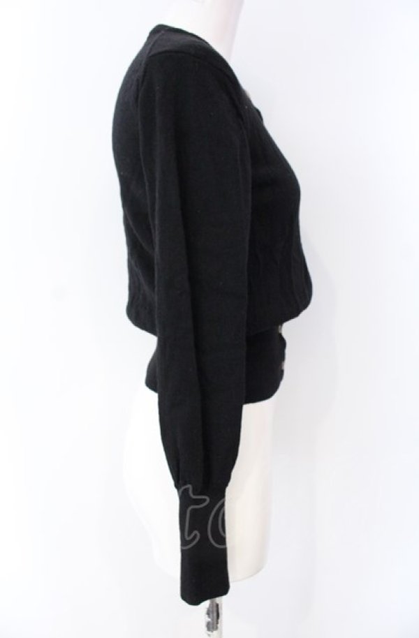 画像3: ヴィヴィアンウエストウッド 中古 / ラウンドネックカラーオーブ刺繍カーディガン M ブラック  O-25-08-03-027-to-YM-ZY (3)