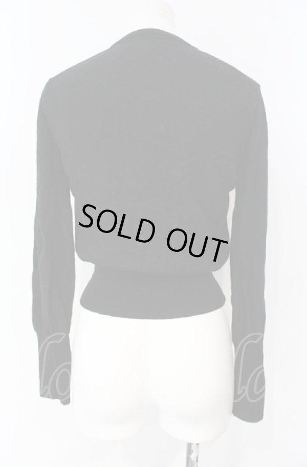 画像4: ヴィヴィアンウエストウッド 中古 / ラウンドネックカラーオーブ刺繍カーディガン M ブラック  O-25-08-03-027-to-YM-ZY (4)