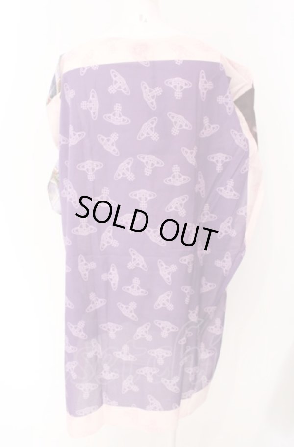 画像3: ヴィヴィアンウエストウッド 中古 / TARTAN ORB ビーチトップ F パープル系  O-25-08-03-032-sk-YM-ZH (3)