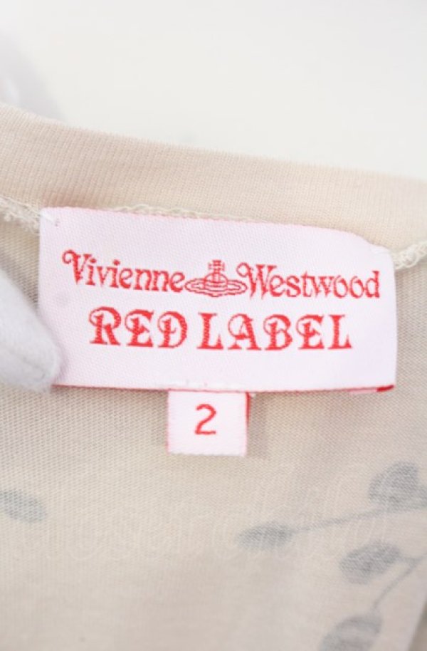 画像4: ヴィヴィアンウエストウッド 中古 / FLORAL BROCADE カットフレアワンピース 2 ベージュ  O-25-08-03-035-op-YM-OS (4)