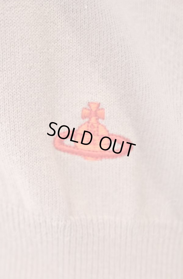 画像2: ヴィヴィアンウエストウッド 中古 / 単色オーブ刺繍カーディガン 2 ピンクベージュ  O-25-08-03-036-to-YM-OS (2)