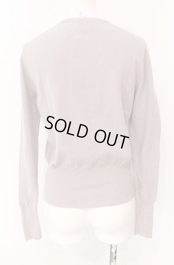 画像4: ヴィヴィアンウエストウッド 中古 / 単色オーブ刺繍カーディガン 2 ピンクベージュ  O-25-08-03-036-to-YM-OS (4)