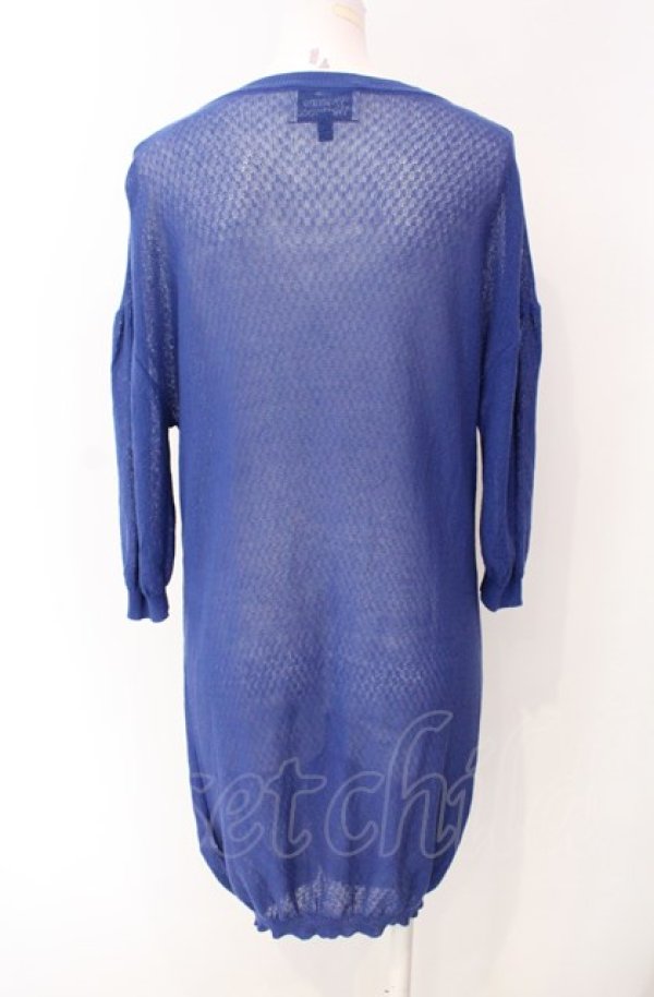 画像4: ヴィヴィアンウエストウッド 中古 / サマーニット半袖ロングカーディガン S ブルー  O-25-08-03-037-to-YM-ZH (4)