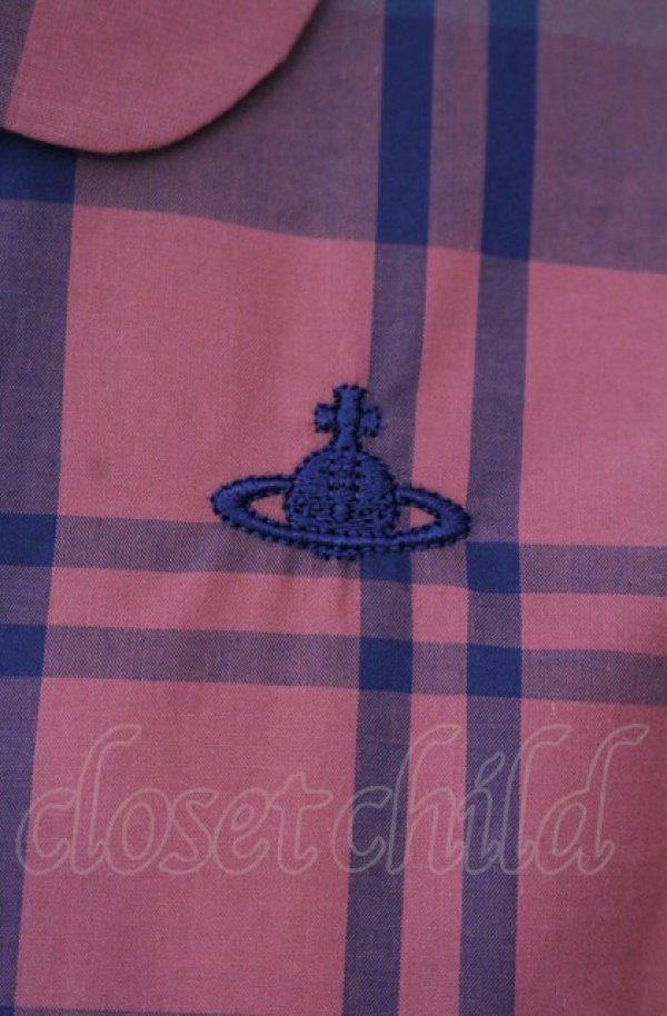 画像2: ヴィヴィアンウエストウッド 中古 / マックデビットチェックワンピース 1 オレンジxグリーン  O-25-08-03-039-op-YM-OS (2)