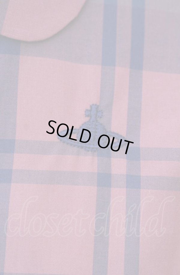 画像2: ヴィヴィアンウエストウッド 中古 / マックデビットチェックワンピース 1 オレンジｘグリーン  O-25-08-03-039-op-YM-ZH (2)