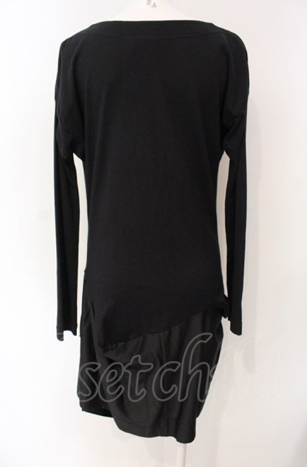 画像4: ヴィヴィアンウエストウッド 中古 / 切替ドレープカットワンピース 1 ブラック  O-25-08-03-041-op-YM-ZY (4)