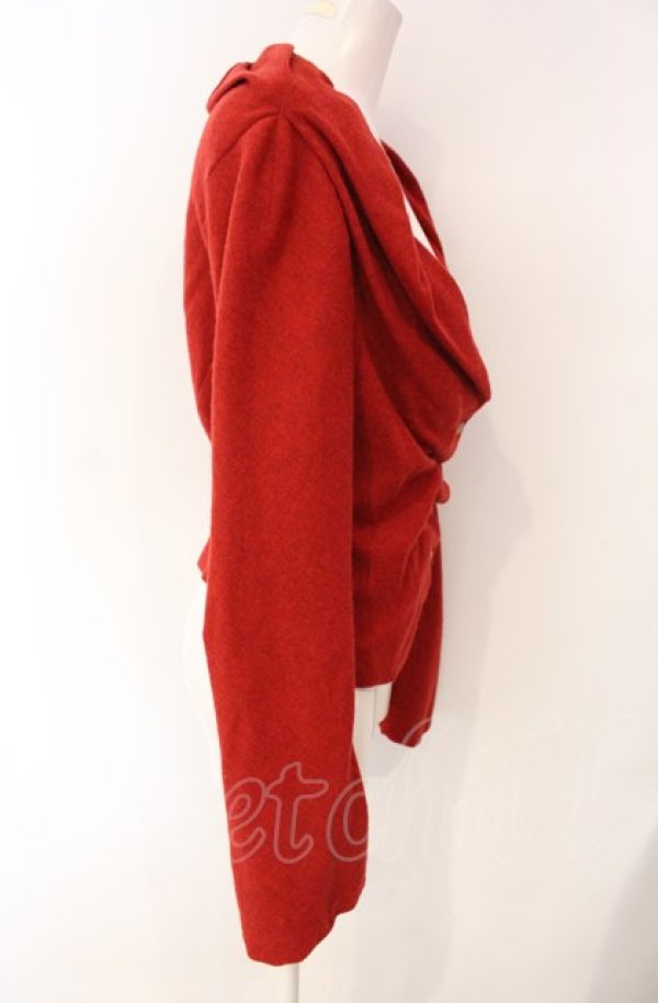 画像2: ヴィヴィアンウエストウッド 中古 / アンダーバストウールジャケット 42 レッド  O-25-08-03-044-jc-YM-ZH (2)