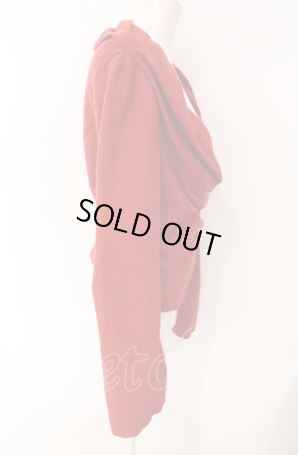 画像2: ヴィヴィアンウエストウッド 中古 / アンダーバストウールジャケット 42 レッド  O-25-08-03-044-jc-YM-ZH (2)