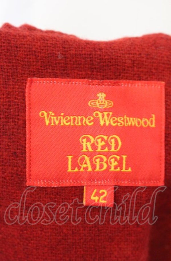 画像4: ヴィヴィアンウエストウッド 中古 / アンダーバストウールジャケット 42 レッド  O-25-08-03-044-jc-YM-ZH (4)