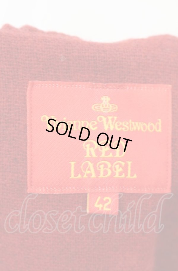 画像4: ヴィヴィアンウエストウッド 中古 / アンダーバストウールジャケット 42 レッド  O-25-08-03-044-jc-YM-ZH (4)