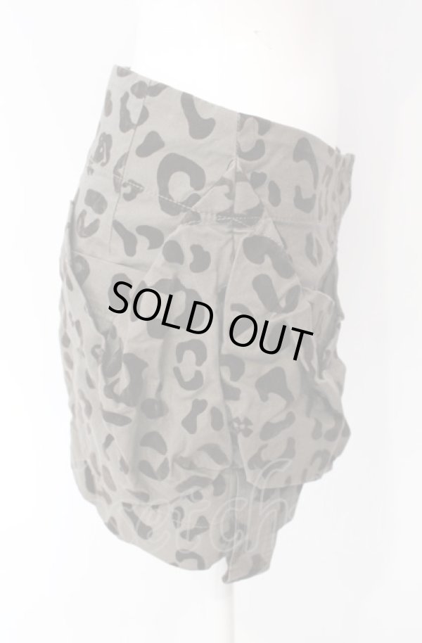 画像2: ヴィヴィアンウエストウッド 中古 //レオパードフロッキーミニスカート 1 カーキグリーン  O-25-08-03-046-sk-IG-OS (2)