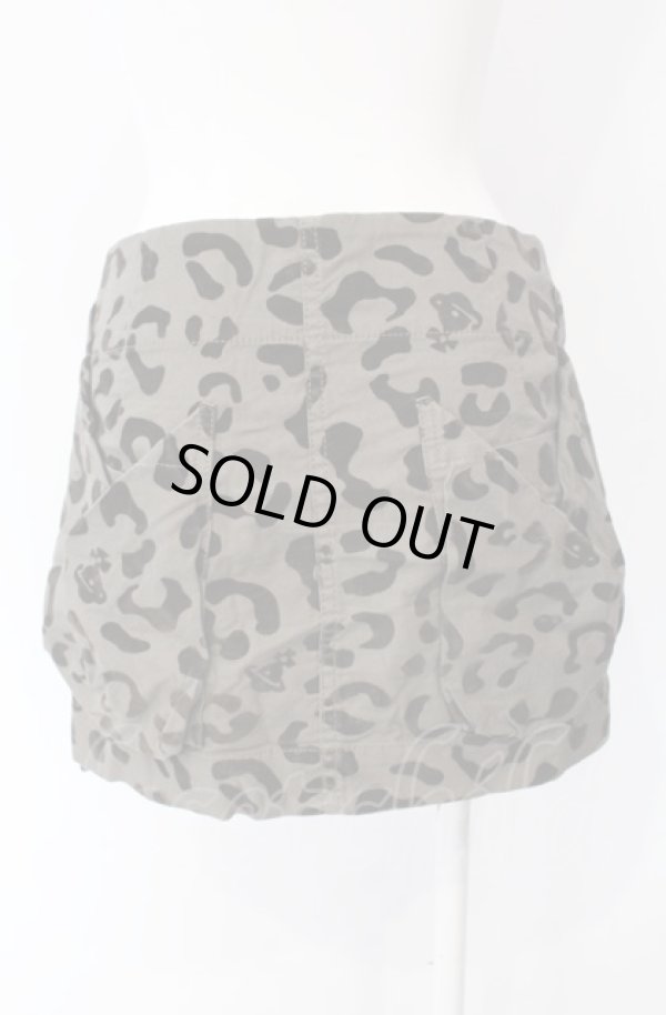 画像3: ヴィヴィアンウエストウッド 中古 //レオパードフロッキーミニスカート 1 カーキグリーン  O-25-08-03-046-sk-IG-OS (3)