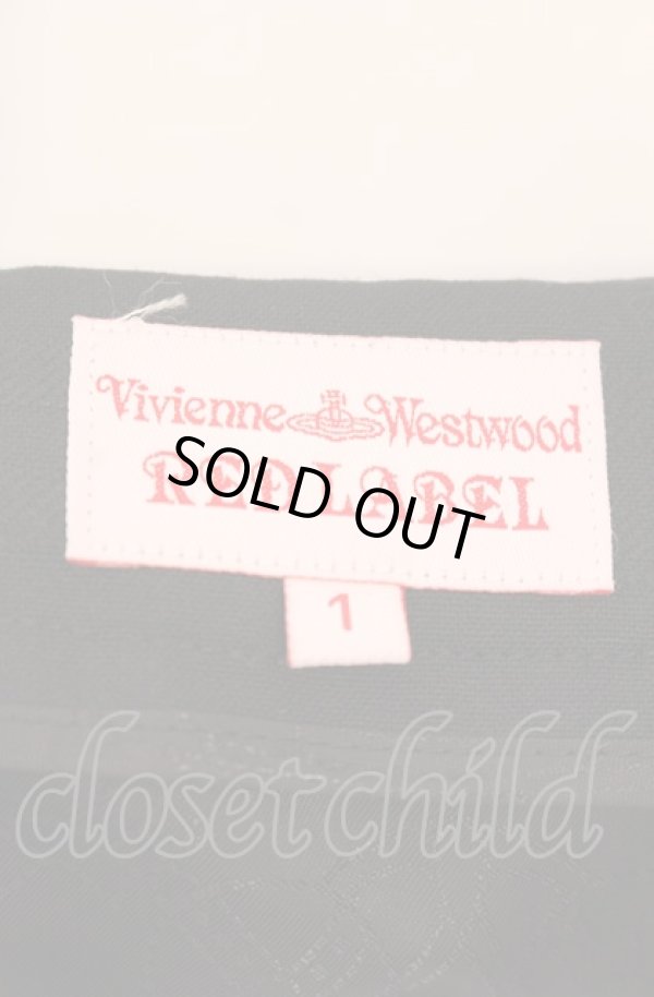 画像4: ヴィヴィアンウエストウッド 中古 / フロントデザインチェックスカート 1 ブラック  O-25-08-03-050-sk-IG-OS (4)