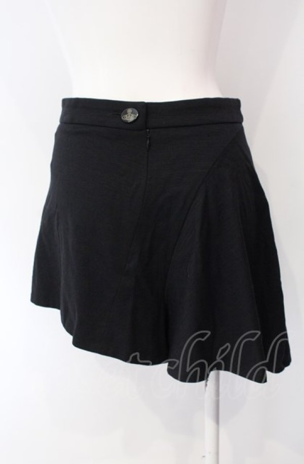 画像3: ヴィヴィアンウエストウッド 中古 / ストレッチアシメショートパンツ 1 ブラック  O-25-08-03-054-pa-IG-ZY (3)