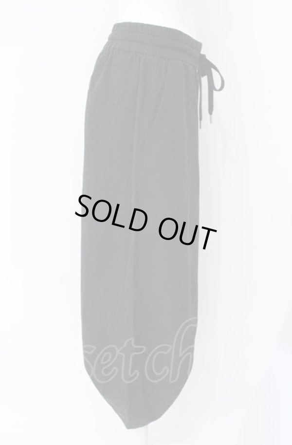 画像2: ヴィヴィアンウエストウッド 中古 / コットンイージーワイドパンツ 00 ブラック  O-25-08-03-061-pa-YM-ZH (2)