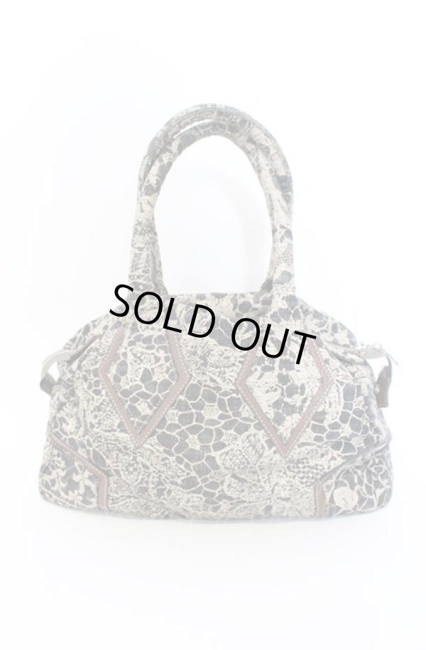 画像3: ヴィヴィアンウエストウッド 中古 / レースブロケードヤスミンバッグ  ベージュｘブラック  O-25-08-03-067-ba-YM-OS (3)