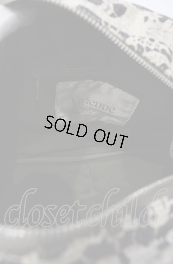 画像4: ヴィヴィアンウエストウッド 中古 / レースブロケードヤスミンバッグ  ベージュｘブラック  O-25-08-03-067-ba-YM-OS (4)