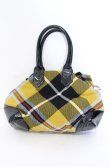 画像3: ヴィヴィアンウエストウッド 中古 / WINTER TARTAN バッグ  イエローｘブラック  O-25-08-03-069-ba-YM-OS (3)