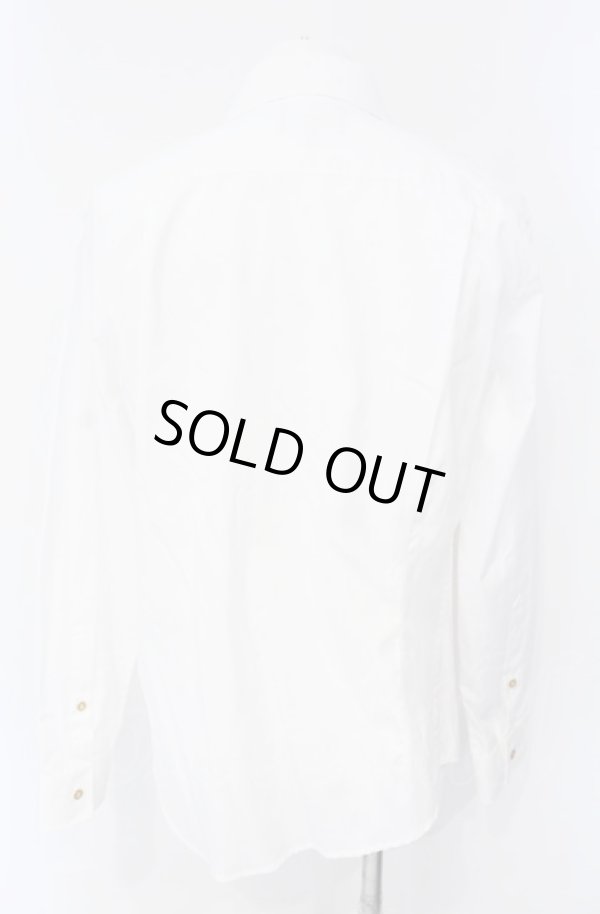 画像4: ヴィヴィアンウエストウッド MAN 中古 / ワンポイントORB オジークラークポプリンシャツ 50 ホワイト  O-25-08-03-007-bl-YM-OS (4)