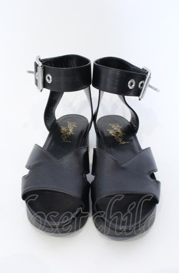 画像2: ヴィヴィアンウエストウッド 中古 / BUCKLE BALERINA サンダル 38 ブラック  O-25-08-03-073-sh-IG-ZT1116G (2)