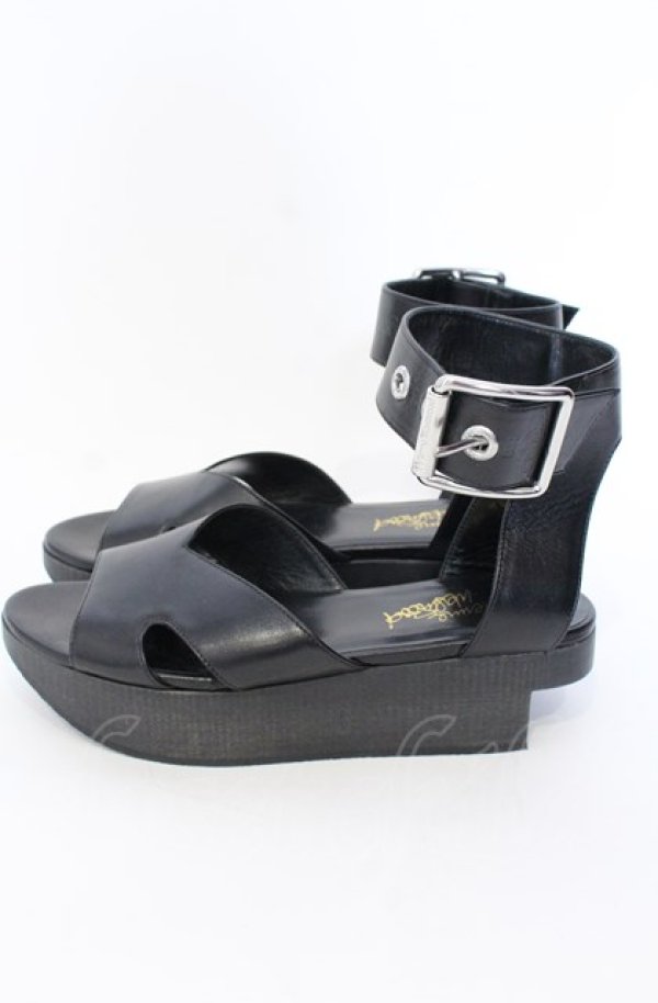 画像3: ヴィヴィアンウエストウッド 中古 / BUCKLE BALERINA サンダル 38 ブラック  O-25-08-03-073-sh-IG-ZT1116G (3)