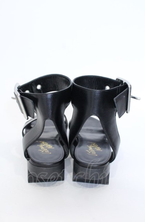 画像4: ヴィヴィアンウエストウッド 中古 / BUCKLE BALERINA サンダル 38 ブラック  O-25-08-03-073-sh-IG-ZT1116G (4)