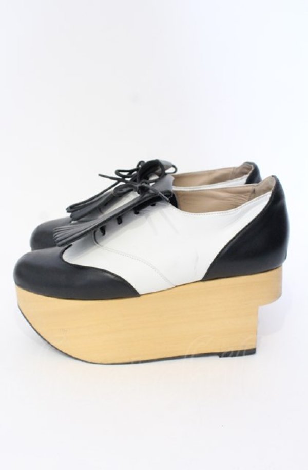 画像3: ヴィヴィアンウエストウッド 中古 / ロッキンホースゴルフ アウトソール約24cm ブラックxデョワイトコンビ  O-25-08-03-074-sh-YM-OS (3)