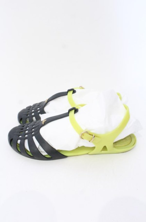 画像3: ヴィヴィアンウエストウッド×Melissa 中古 / Possessionサンダル 24JPN EU38 イエロー×ブラック  O-25-08-03-076-sh-IG-OS (3)