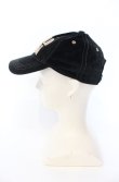画像2: ANGLOMANIA 中古 / ベルベットロゴキャップ  ブラック  O-25-08-03-077-ha-YM-OS (2)
