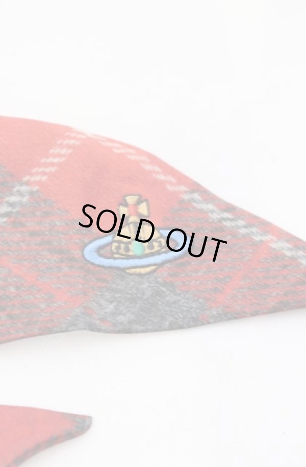 画像2: ヴィヴィアンウエストウッド 中古 / PRINTED TARTAN シュシュ  レッド  O-25-08-03-085-gd-YM-ZH (2)