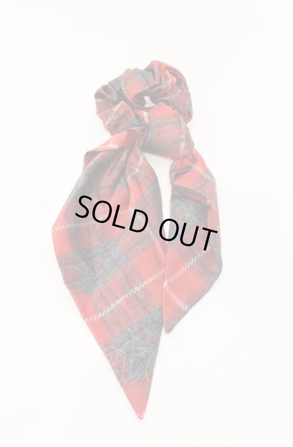 画像3: ヴィヴィアンウエストウッド 中古 / PRINTED TARTAN シュシュ  レッド  O-25-08-03-085-gd-YM-ZH (3)