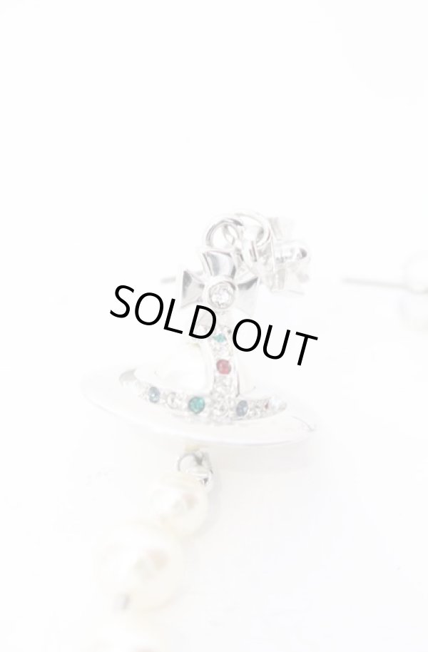 画像2: ヴィヴィアンウエストウッド 中古 / ブロークンパールドロップピアス  シルバー  O-25-08-03-087-ac-YM-OS (2)