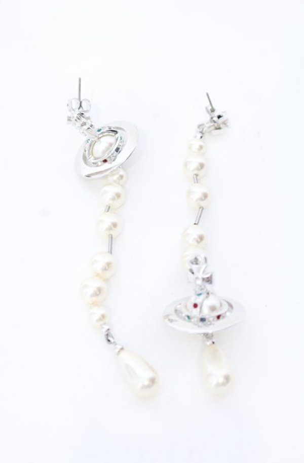 画像3: ヴィヴィアンウエストウッド 中古 / ブロークンパールドロップピアス  シルバー  O-25-08-03-087-ac-YM-OS (3)