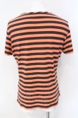 画像4: ヴィヴィアンウエストウッド MAN 中古 / ワンポイントオーブボーダーVネックTシャツ 50 オレンジ  O-25-08-03-009-ts-YM-OS (4)