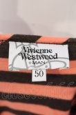 画像5: ヴィヴィアンウエストウッド MAN 中古 / ワンポイントオーブボーダーVネックTシャツ 50 オレンジ  O-25-08-03-009-ts-YM-OS (5)