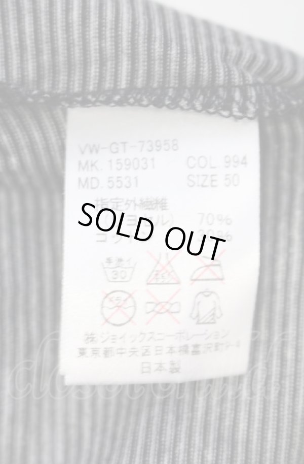 画像5: ヴィヴィアンウエストウッド MAN 中古 / モノグラムボーダーTシャツ 50 グレー  O-25-08-03-010-ts-YM-ZH (5)