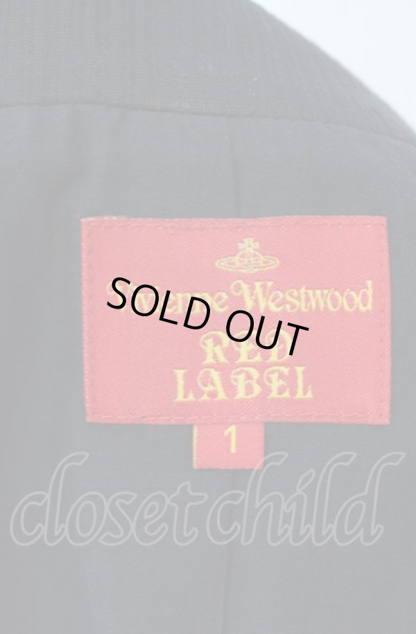 画像5: ヴィヴィアンウエストウッド 中古 / ストライプジャガード 3B半袖ジャケット 1 ブラック  O-25-08-03-015-jc-YM-OS (5)