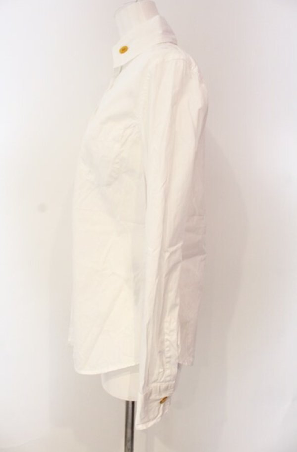 画像2: ヴィヴィアンウエストウッド 中古 / ポケット付キボタンダウンシャツ 1 シロ  O-25-08-17-020-bl-OW-OS (2)