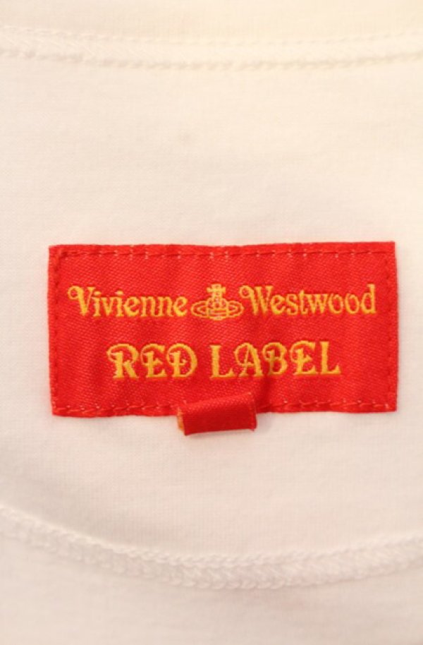 画像4: ヴィヴィアンウエストウッド 中古 / ハーレクイン七分袖ロングカットソー M ホワイトｘマルチ  O-25-08-17-023-to-YM-ZH (4)