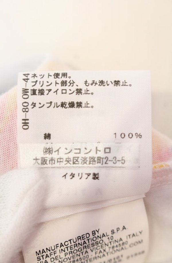 画像5: ヴィヴィアンウエストウッド 中古 / ハーレクイン七分袖ロングカットソー M ホワイトｘマルチ  O-25-08-17-023-to-YM-ZH (5)