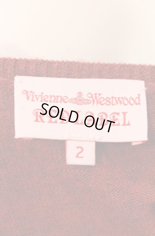 画像4: ヴィヴィアンウエストウッド 中古 / ハートフリルカーディガン 2 ワイン  O-25-08-17-024-to-IG-OS (4)