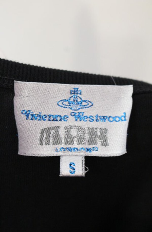 画像4: ヴィヴィアンウエストウッド MAN 中古 / カラーオーブ刺繍ロングカットソー S ブラック  O-25-08-17-003-to-IG-OS (4)