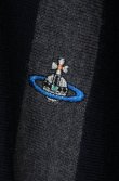 画像2: ヴィヴィアンウエストウッド MAN 中古 / カラーオーブ刺繍ストライプカーディガン M ネイビーｘグレー  O-25-08-17-004-to-YM-OS (2)