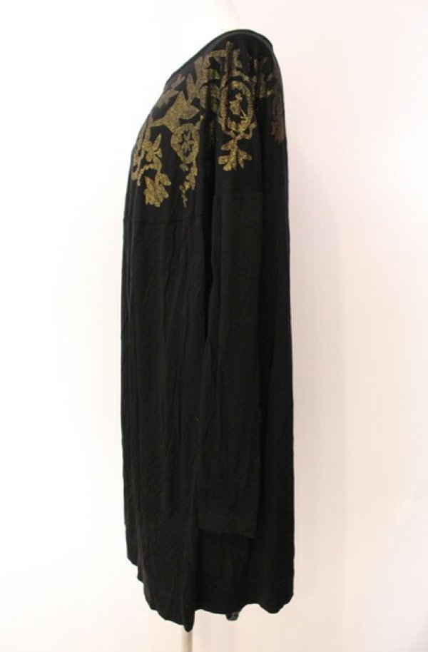 画像3: ヴィヴィアンウエストウッド 中古 / グリッタープリントカットワンピース 2 ブラック×ゴールド  O-25-08-17-037-op-IG-OS (3)