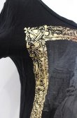 画像2: ヴィヴィアンウエストウッド 中古 / 額縁キャットpt長袖カットソー 3 ブラック×ゴールド  O-25-08-17-041-to-IG-OS (2)