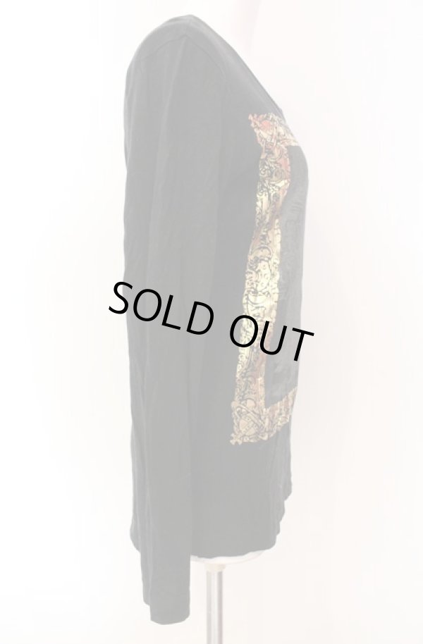 画像3: ヴィヴィアンウエストウッド 中古 / 額縁キャットpt長袖カットソー 3 ブラック×ゴールド  O-25-08-17-041-to-IG-OS (3)